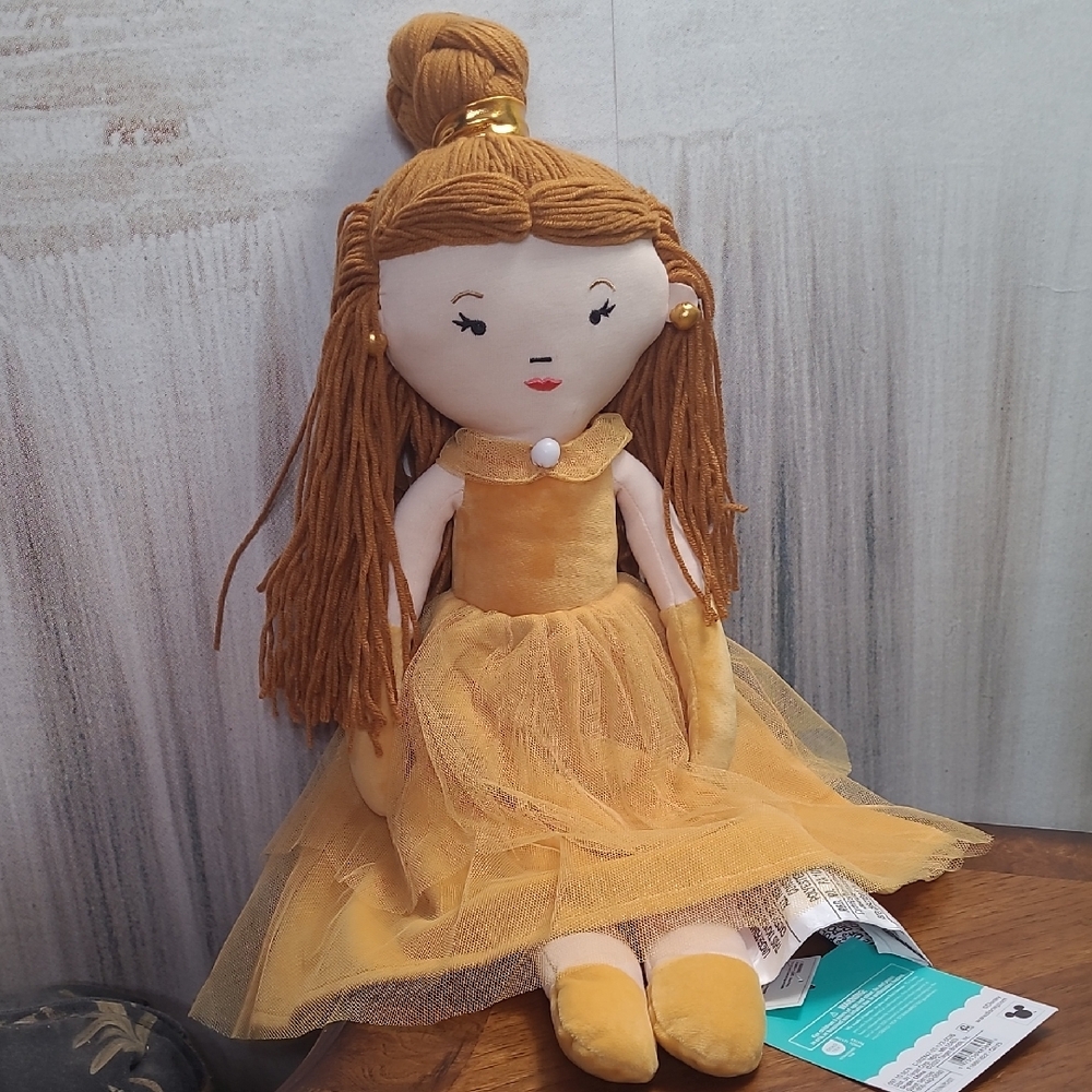 New with tags! Pillowfort Princess Belle Kids Doll Pillow Disney Collection